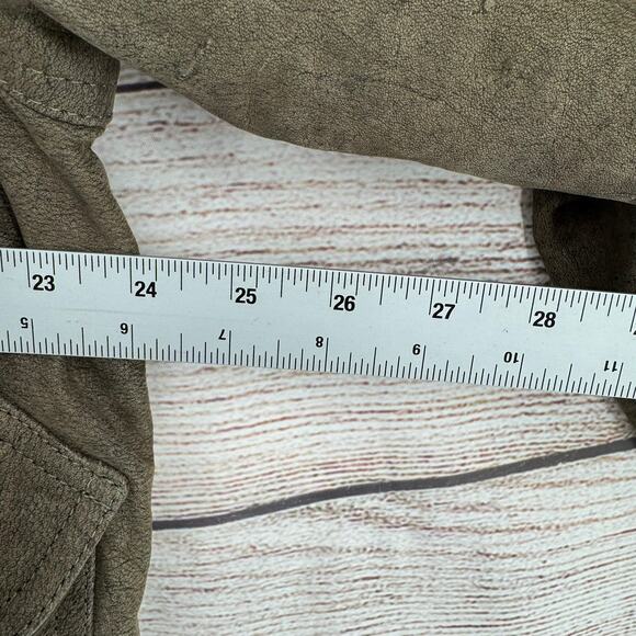 Vintage Echtes Leder Explorer Cargo Leather Jacket Mens XL Tan Gray Suede Collar - Picture 11 of 13